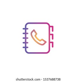 Phonebook  - Line Vector Icon
