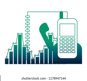 phonebook and phone with statistics