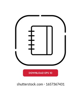 Phonebook symbol, webinar outline vector icon. Modern, simple flat vector illustration for web site or mobile app