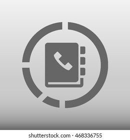 Phonebook Vector Icon Illustration