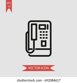 Phonebooth vector icon, illustration symbol