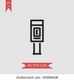  Phonebooth vector icon, illustration symbol