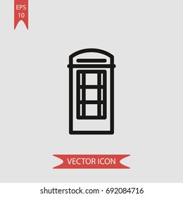 Phonebooth vector icon, illustration symbol