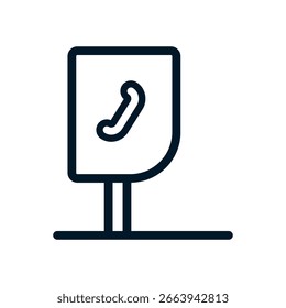 Phonebox icon, Vector logo sign, Illustration, shape, design, UX UI icon, editable eps