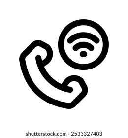 phonecall icon. vector line icon for your website, mobile, presentation, and logo design.