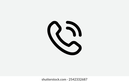 Phone-call interface icon: Sleek and user-friendly icon for phone call interfaces, ideal for apps and websites. Easily recognizable, modern design ensures seamless user experience.