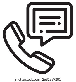 Phonecall Modern Vector Icon – Minimal Illustration Symbol Template for Web Mobile App UI Design