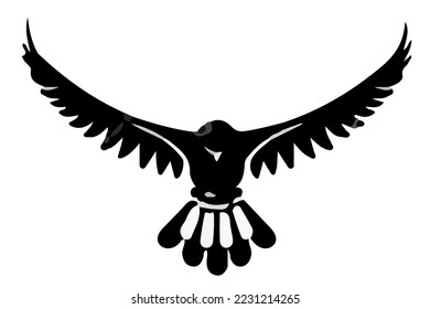 Phoneix bird wings open vector