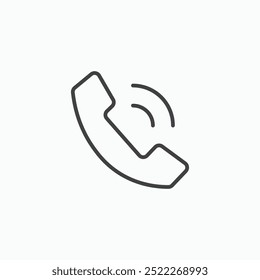 Phoneline in Thin line black color. flat simple vector symbols illustration.