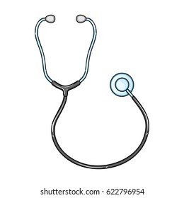 Phonendoscope of a doctor.Medicine single icon in cartoon style vector symbol stock illustration web.