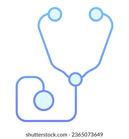 Phonendoscope flat icon. Medical equipment blue icons in trendy flat style. Stethoscope gradient style design, designed for web and app. Eps 10