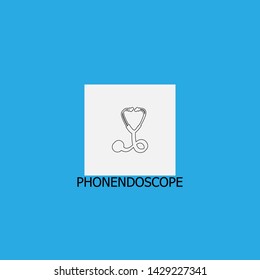 phonendoscope icon sign signifier vector