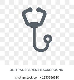 Phonendoscope icon. Trendy flat vector Phonendoscope icon on transparent background from Health and Medical collection. 