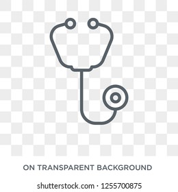 Phonendoscope icon. Trendy flat vector Phonendoscope icon on transparent background from Health and Medical collection. High quality filled Phonendoscope symbol use for web and mobile