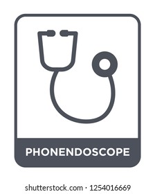 phonendoscope icon vector on white background, phonendoscope trendy filled icons from Health and medical collection, phonendoscope simple element illustration