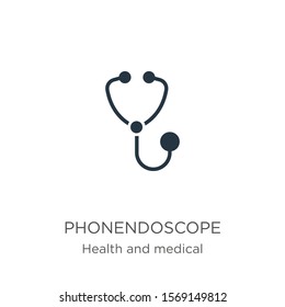 Phonendoscope icon vector. Trendy flat phonendoscope icon from health and medical collection isolated on white background. Vector illustration can be used for web and mobile graphic design, logo, 