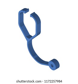 Phonendoscope isometric left top view 3D icon