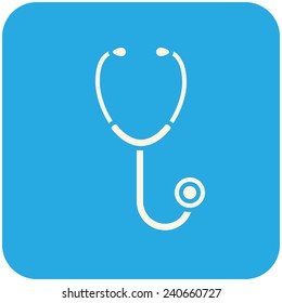 Phonendoscope, modern flat icon