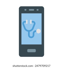 Phonendoscope Vector Flat Icon Design