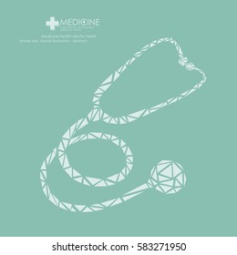 Phonendoscope. Vector illustration.