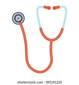 Phonendoscope vector illustration on white background. Stethoscope vector isolated.