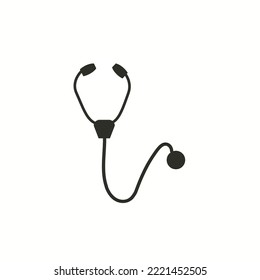 Phonendoscope. Vector medical icon illustration