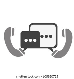 phones with chat bubbles icon, vector illustration design