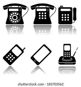 Phones icon set.
