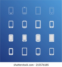 Phones icon set