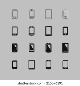 Phones icon set
