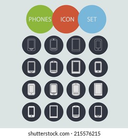 Phones icon set