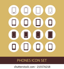 Phones icon set