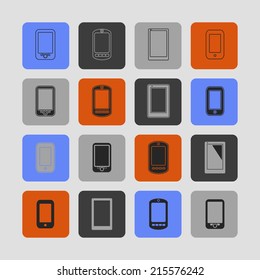 Phones icon set