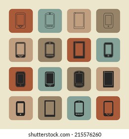 Phones icon set