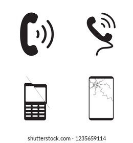 Phones . Set outline icon EPS 10 vector format.