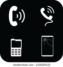 Phones . Set outline icon EPS 10 vector format.