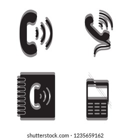 Phones . Set outline icon EPS 10 vector format.