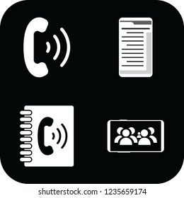 Phones . Set outline icon EPS 10 vector format.