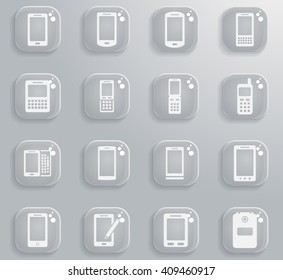Phones  simply symbols for web and user interface