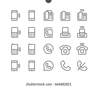 Phones UI Pixel Perfect Well-crafted Vector Thin Line Icons 48x48 Ready for 24x24 Grid for Web Graphics and Apps with Editable Stroke. Simple Minimal Pictogram Part 1-2