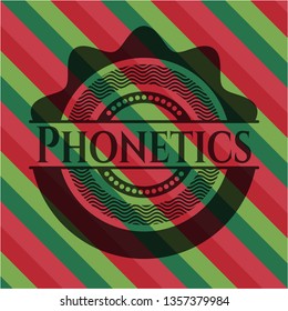 Phonetics christmas emblem.