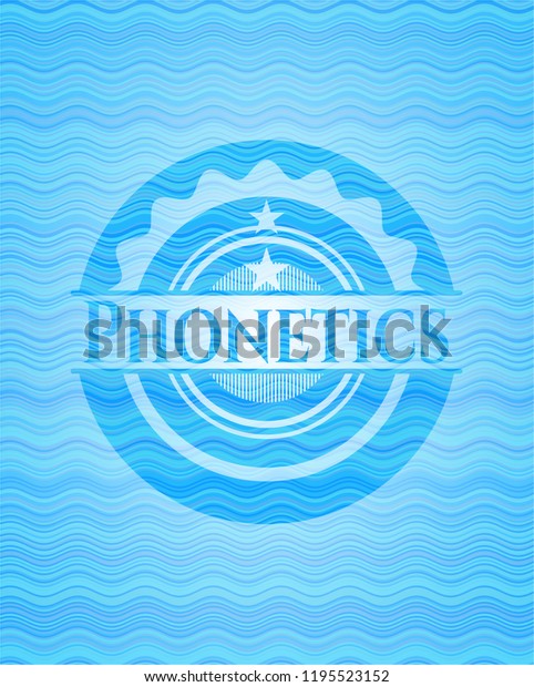Phonetics Water Concept Emblem Background Stock Vector Royalty Free 