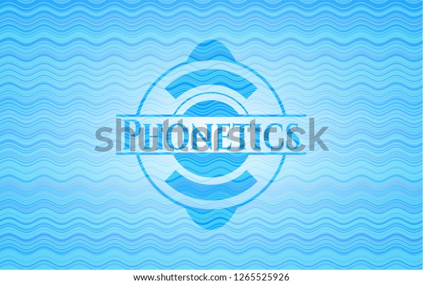 Phonetics Water Concept Emblem Background Stock Vector Royalty Free 