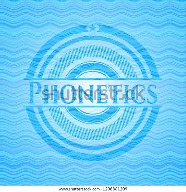Phonetics Water Representation Badge Background Stock Vector Royalty 