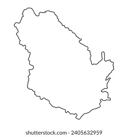 Phongsaly province map, administrative division of Lao Peoples Democratic Republic. Vector illustration.