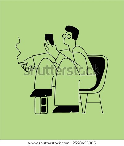 Phonies People Vector Stock Illustrations.