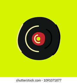 Phonograph record colored vector illustration