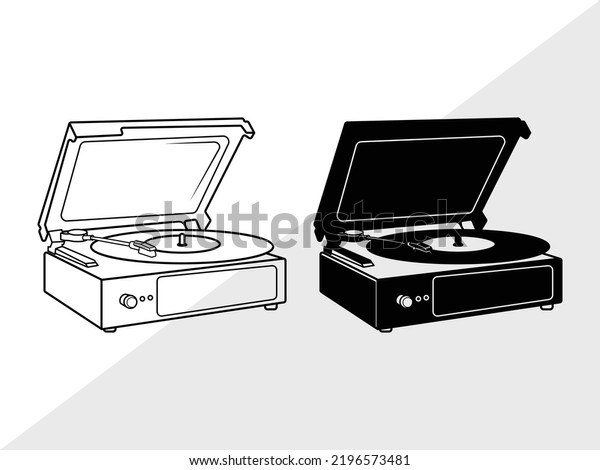 Phonograph Svg Printable Vector Illustration Stock Vector (Royalty Free) 2196573481 | Shutterstock