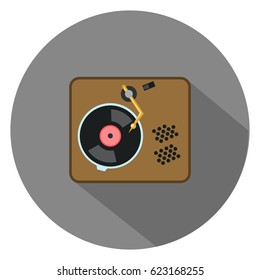 Phonograph turntable icon
