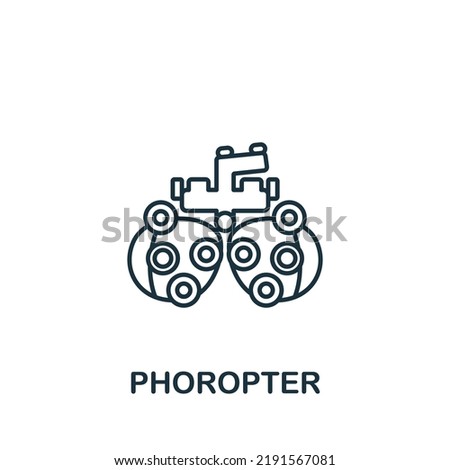 Phoropter icon. Line simple icon for templates, web design and infographics